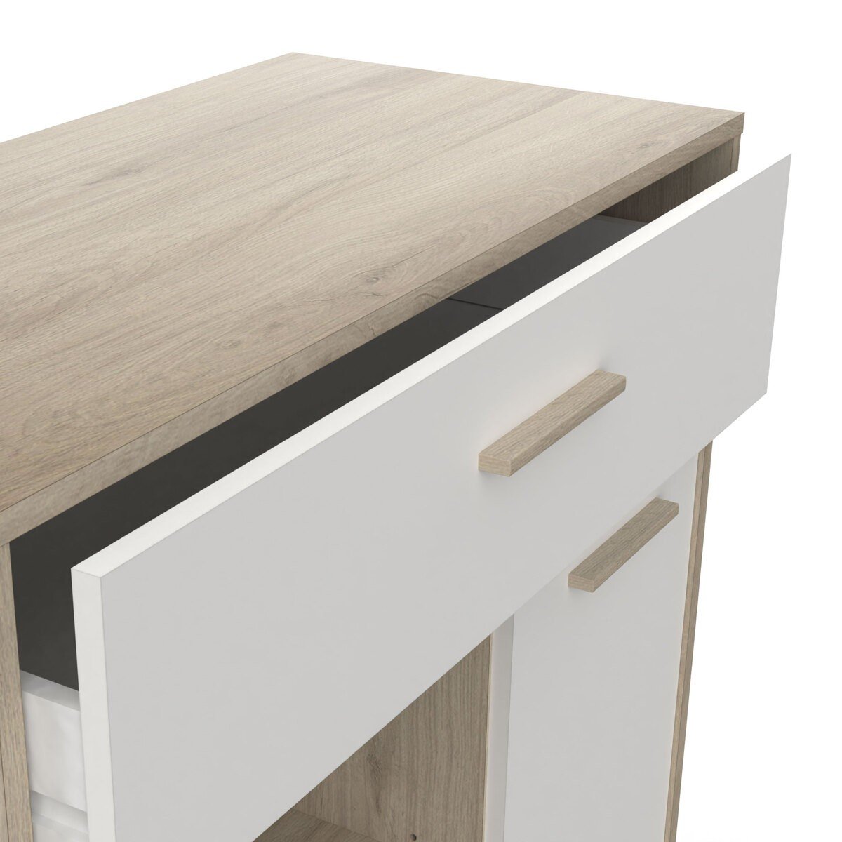 Desserte micro-ondes 1 tiroir, 1 porte et 2 niches H90,3 cm - MINT Calicosy - Mathon - 4