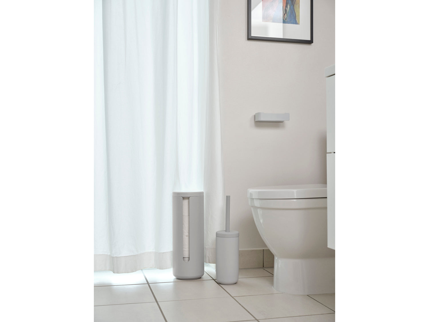 Porte-papier toilette Ume en Aluminium Gris clair Zone Denmark - Mathon - 6