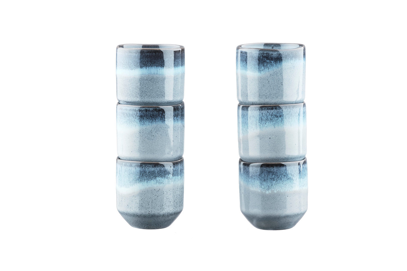 Lot de 6 tasses en grès bleu D7.2 Björn - Mathon - 3