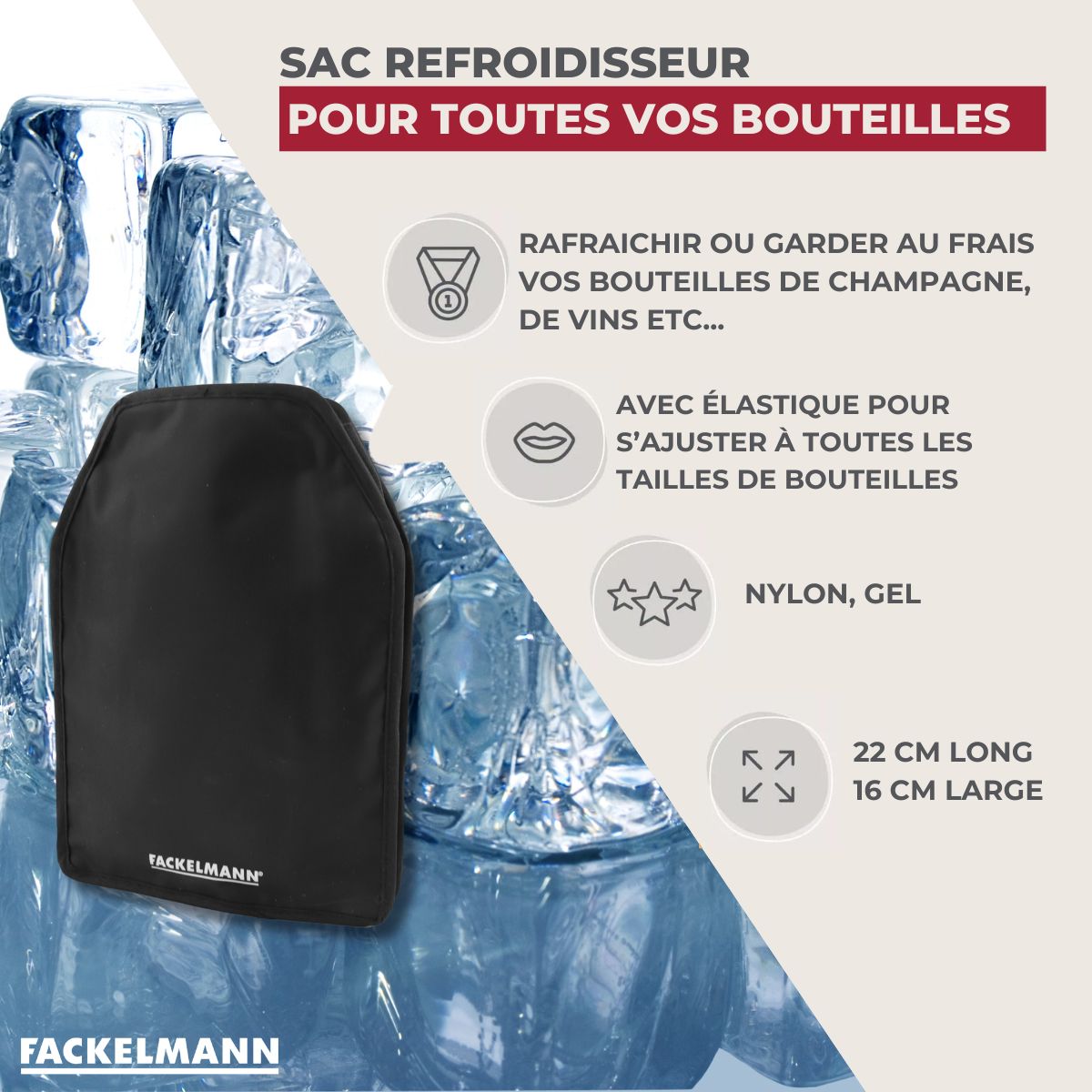 Étui réfrigérant pour bouteilles  Bar Concept Fackelmann - Mathon - 3