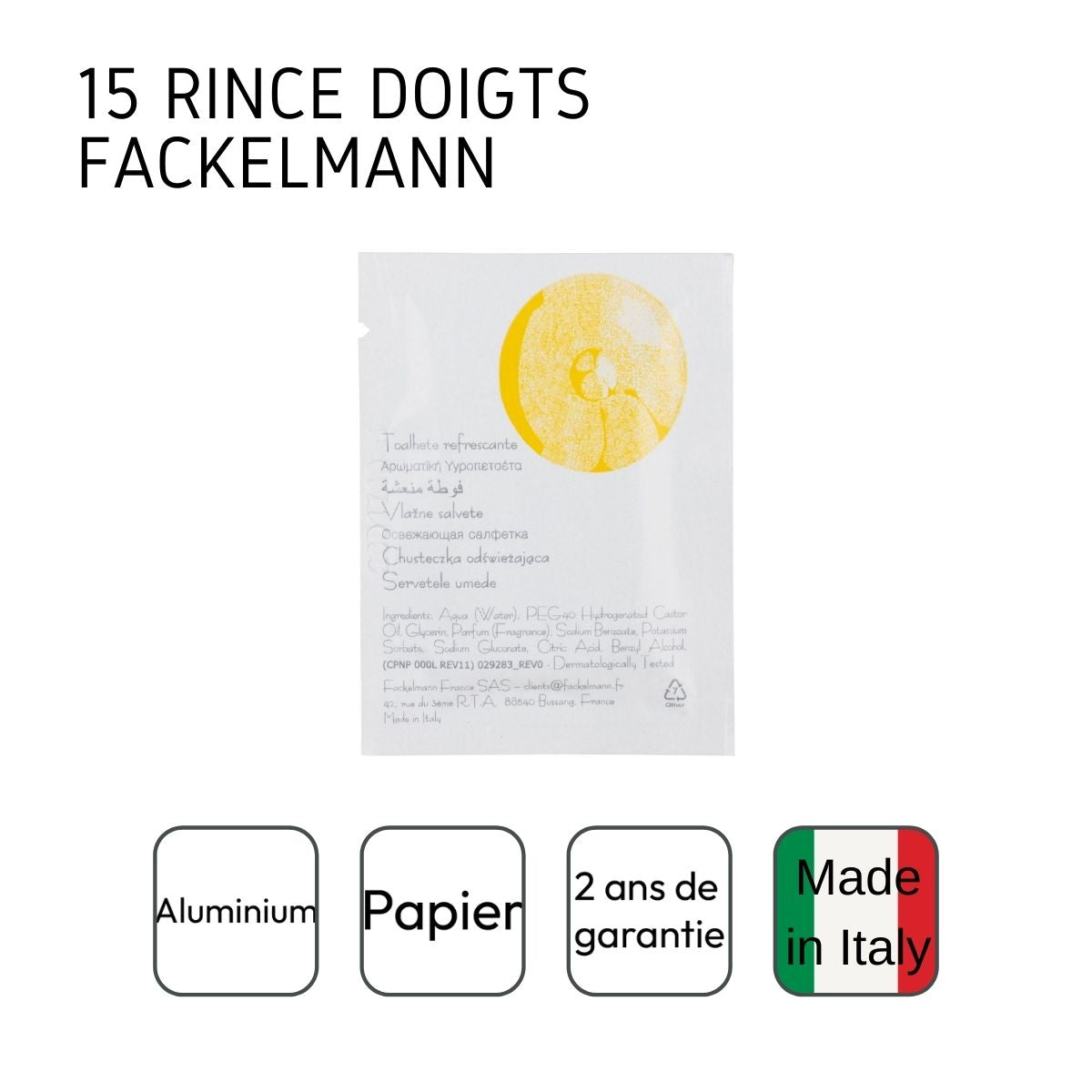 Lot de 15 rince-doigts citron Fackelmann - Mathon - 4