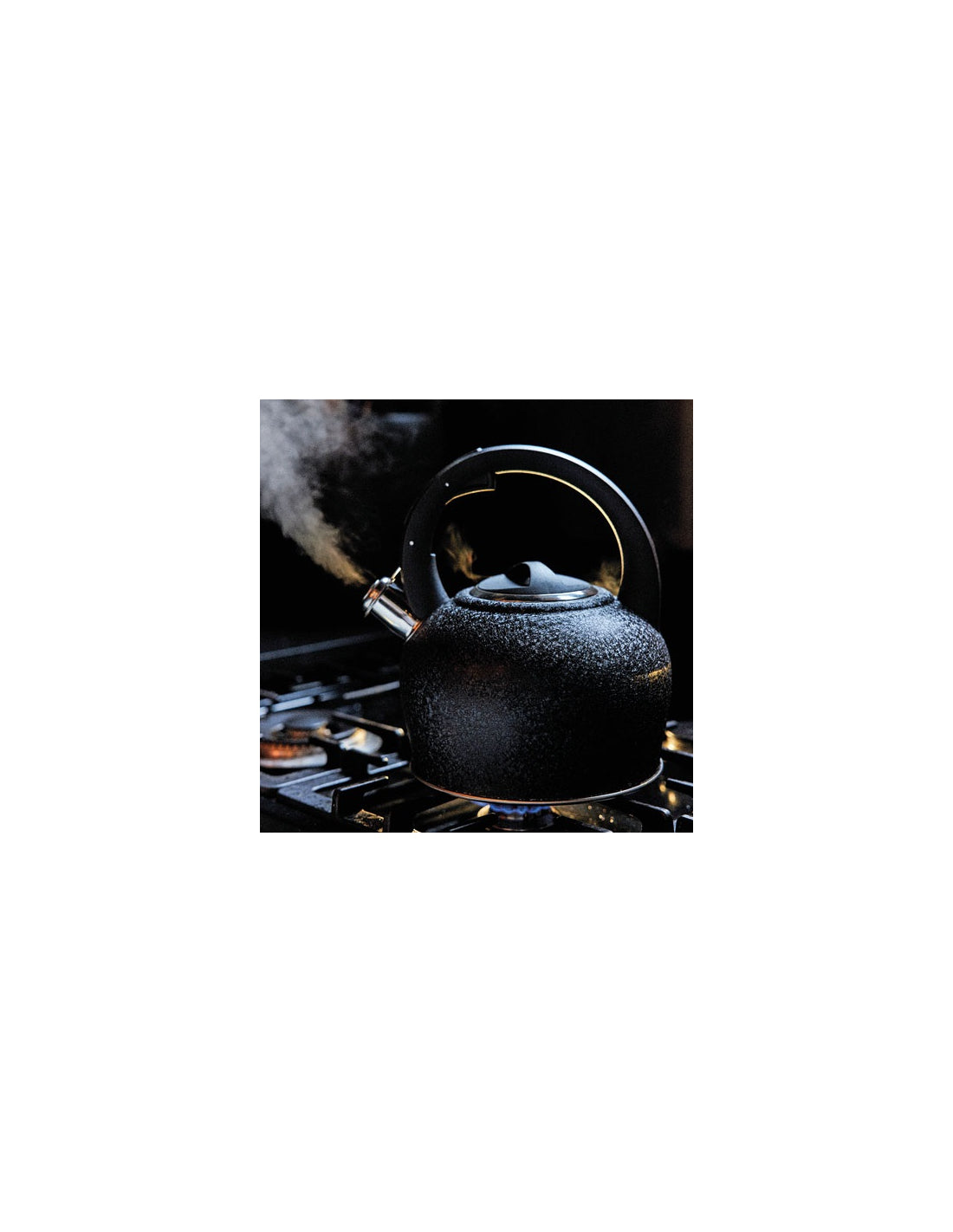 Bouilloire Inox Sifflet 2l5 Noir Martele Baumalu - Mathon - 2