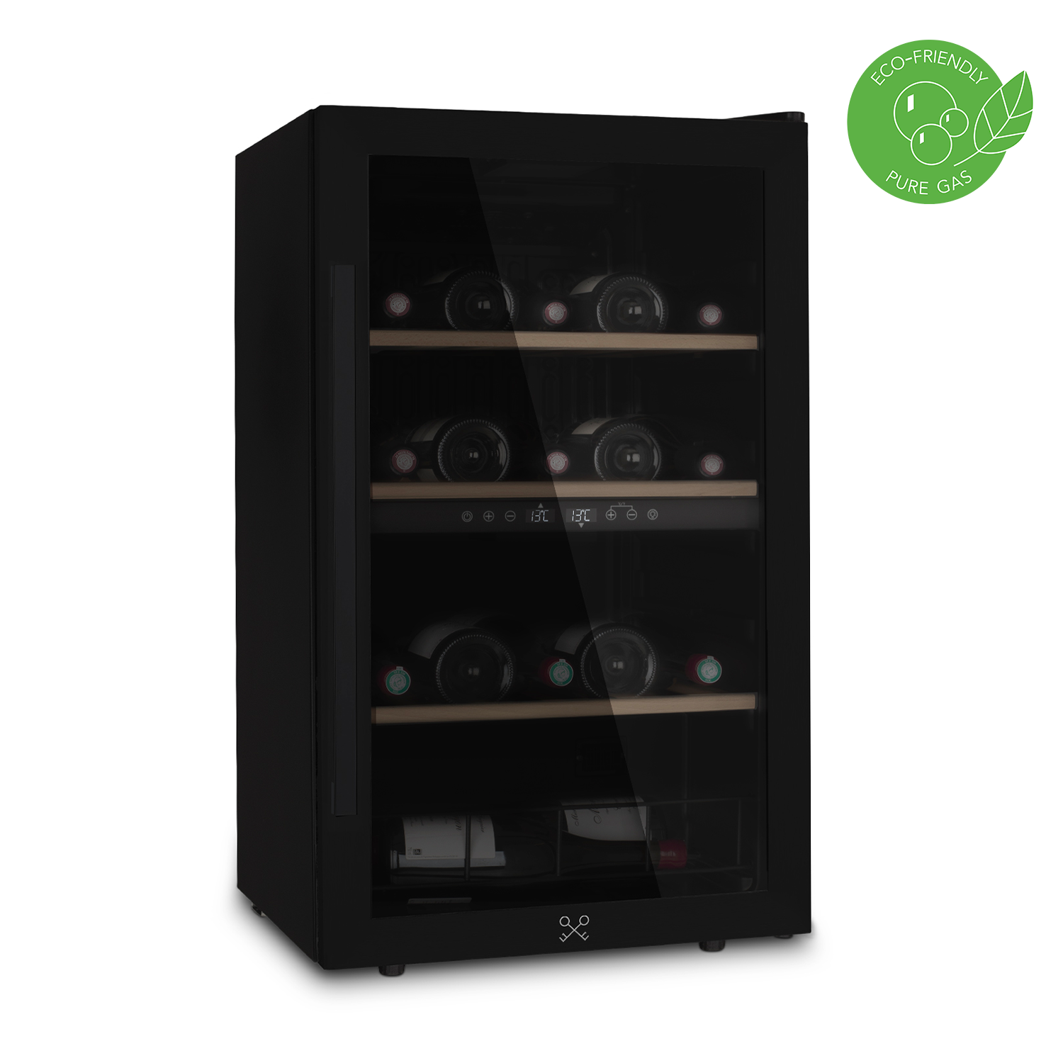 Cave à vin dual zone 32 bouteilles pose libre - noir - CAVCDB32 Les Petits Champs - Mathon - 2