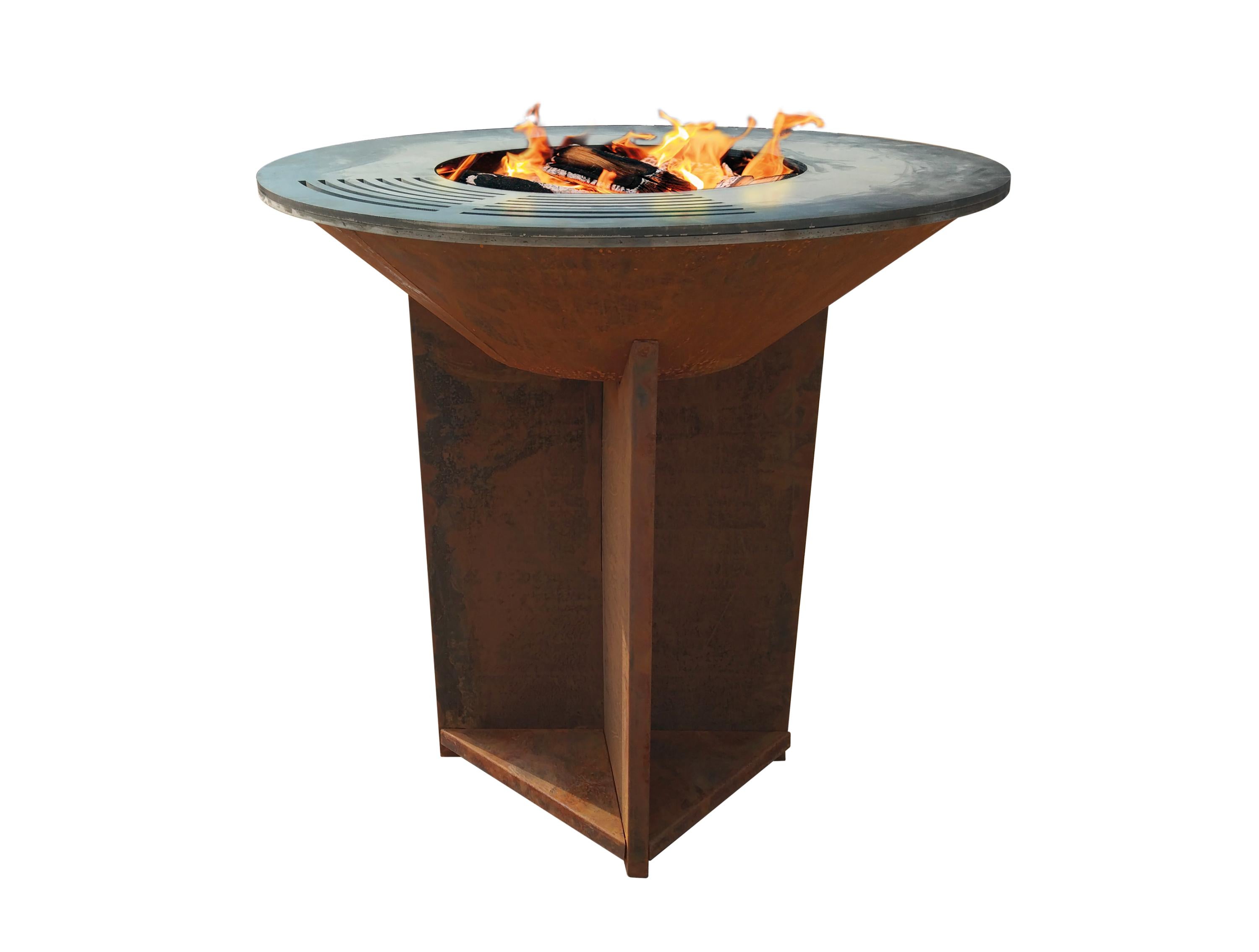 Barbecue brasero avec plaque d