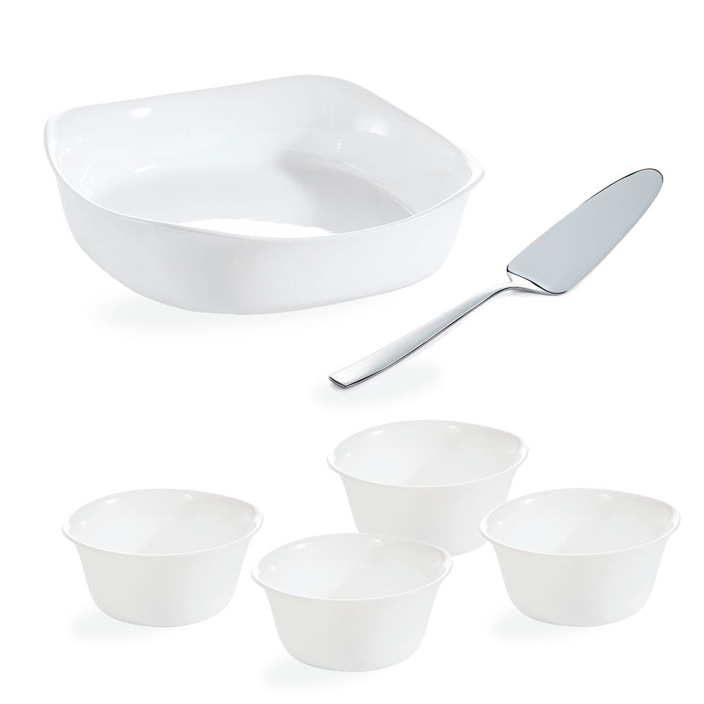 Set Pâtisserie - 1 plat à cuisson  + 4 ramequins + 1 pelle à tarte - Luminarc Luminarc - Mathon - 1