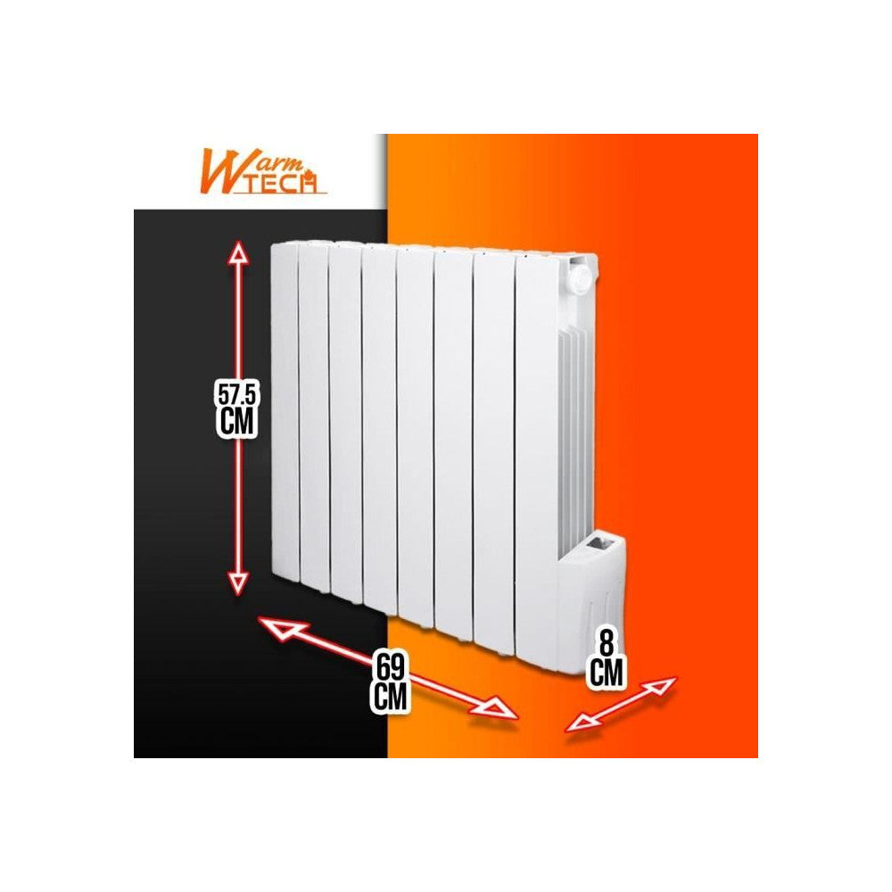 Radiateur électrique A Inertie Fluide - 1200w - Warm Tech - 230v - Jusqu