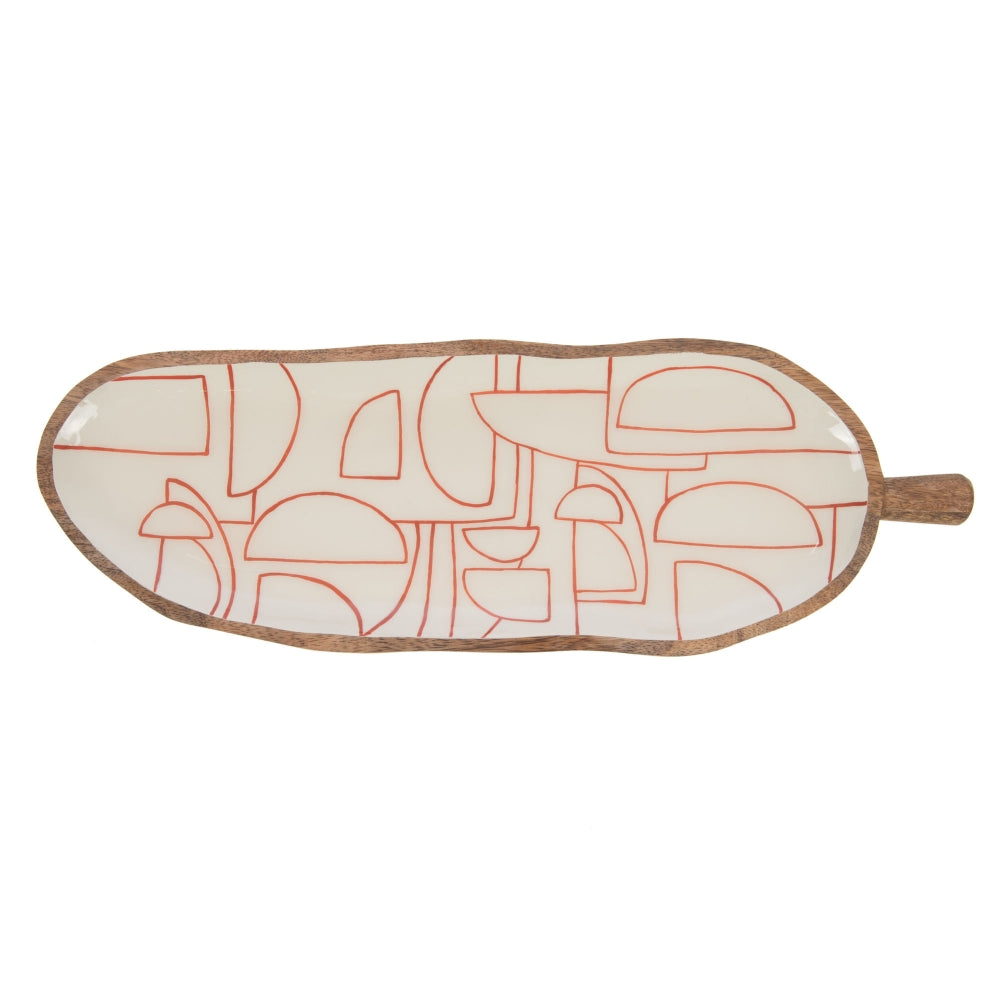 Plat feuille ambre 50 cm Amadeus - Mathon - 2