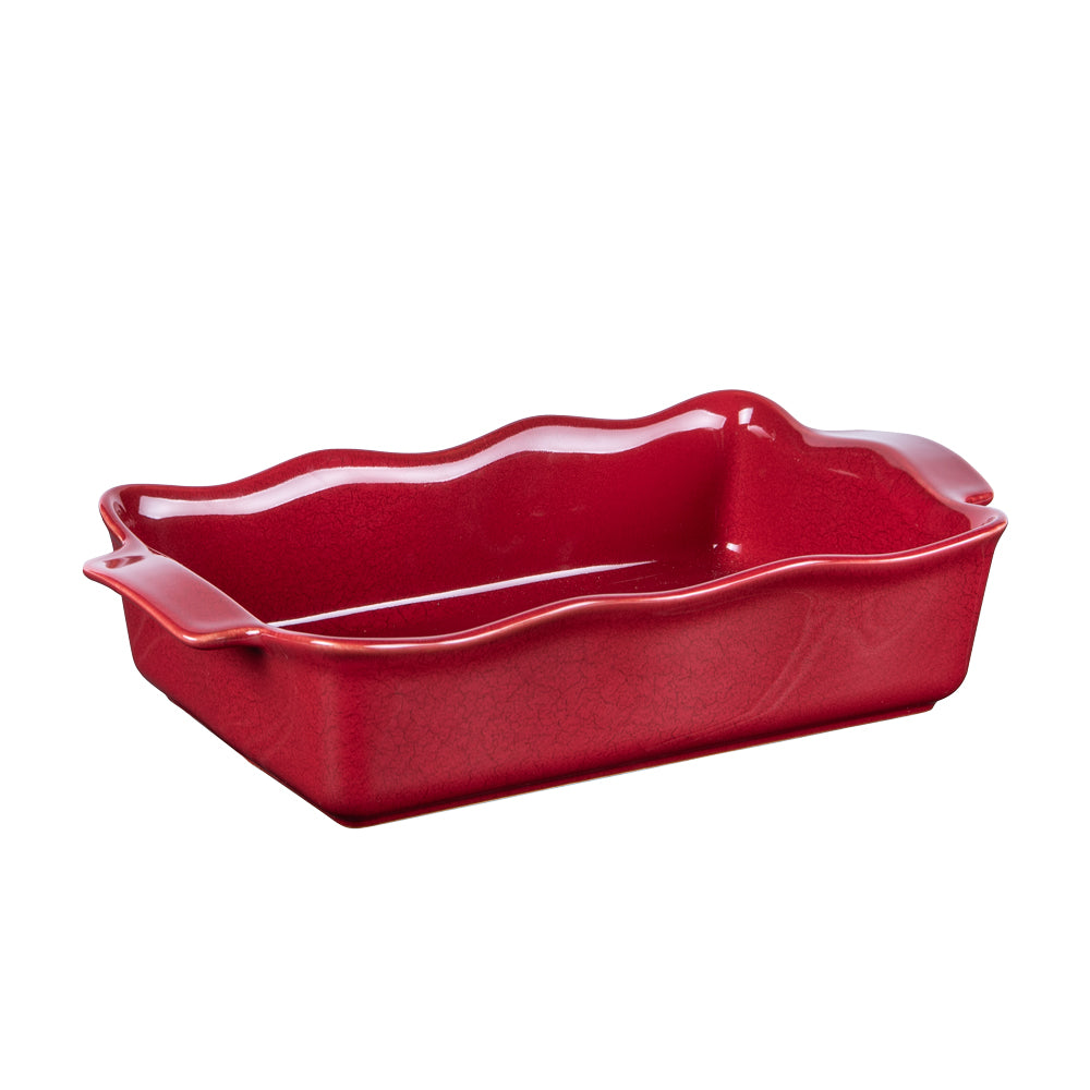 Plat à four rectangle Ely 31x17x7 cm rouge Table passion - Mathon - 1