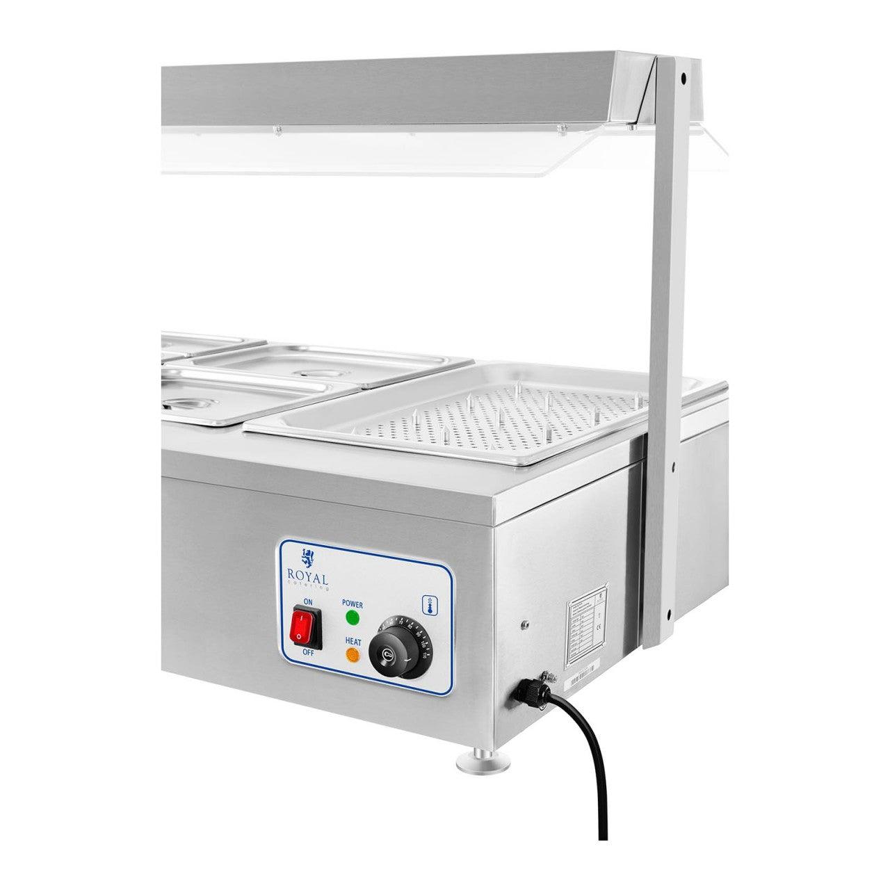 Bain marie 2 200 watts - 5 x GN - 1/2 - avec robinet de vidange 14_0000560 - Mathon - 4