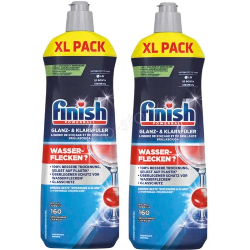 Pack Liquides de Rinçage et de Brillance FINISH 1.6L pour Lave-Vaisselle - 160 Lavages par Bouteilles Shop-Story - Mathon