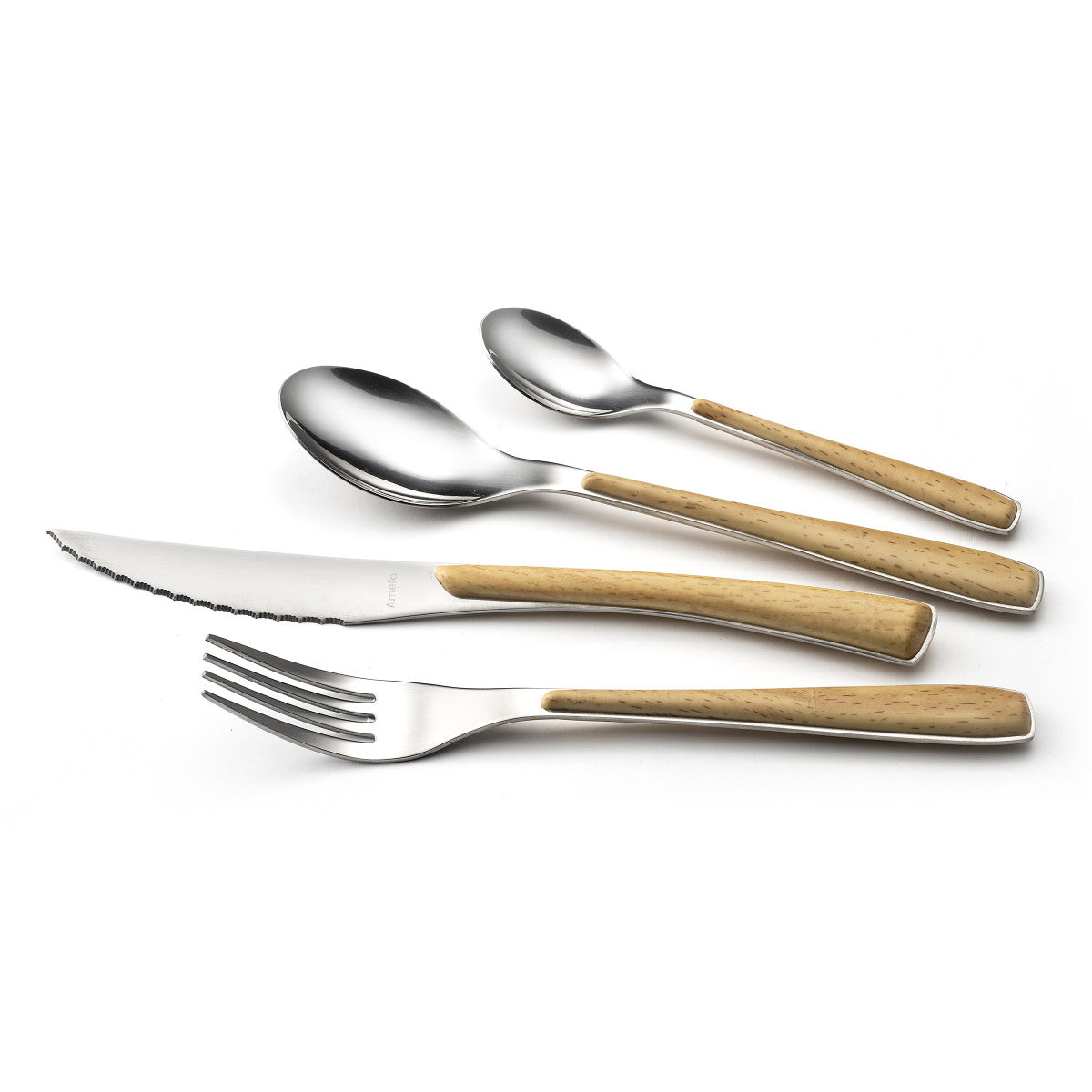 Zéphyr Nature - Ménagère 24 pièces Hêtre Amefa - Mathon - 2