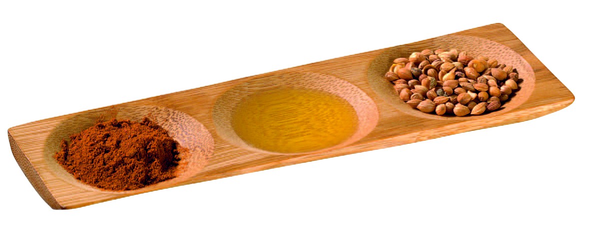 12Pcs - Assiette bambou 3 compartiments "Patong"  180x60x10mm FirstPack - Mathon - 3