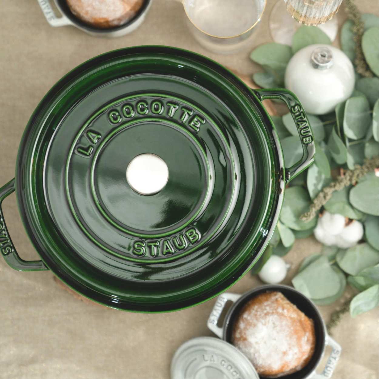 Cocotte 24 cm, Rond(e), Basilic, Fonte Staub - Mathon - 2