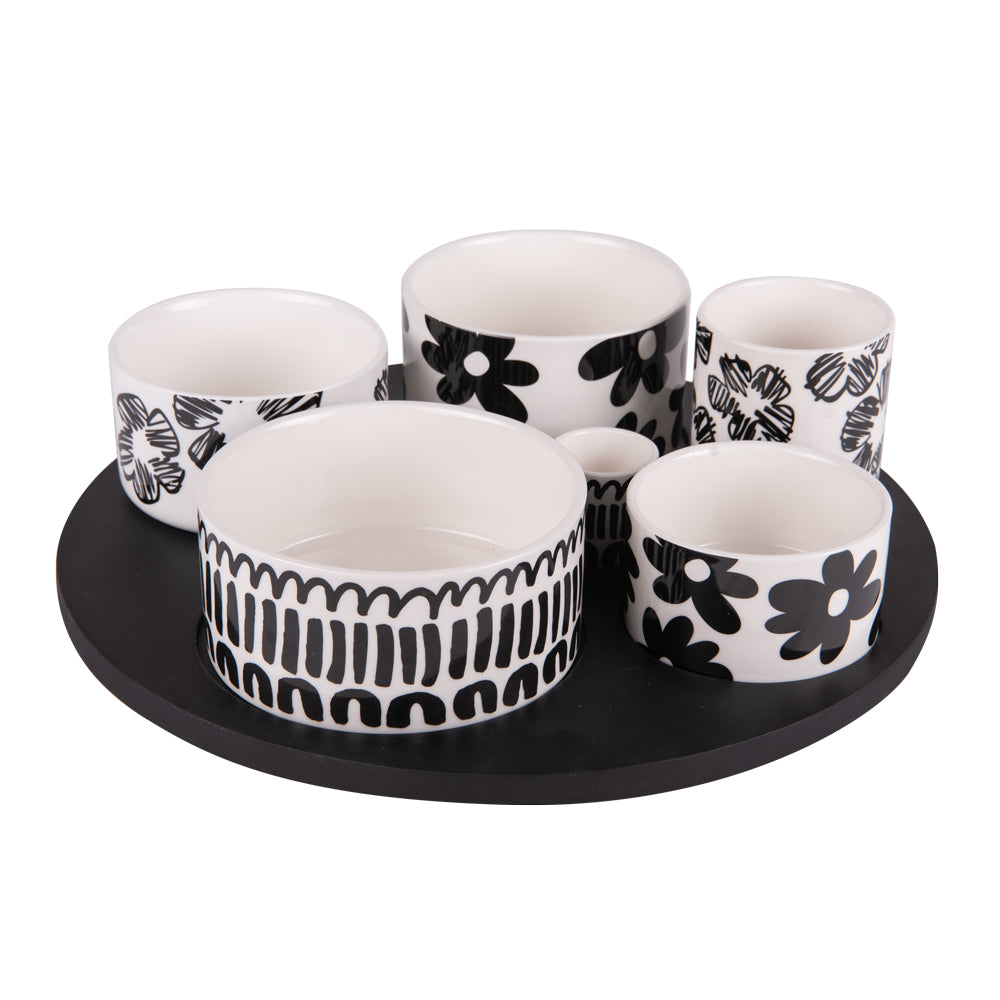 Service apéritif 6 pièces Kimani 31 cm Table passion - Mathon - 1