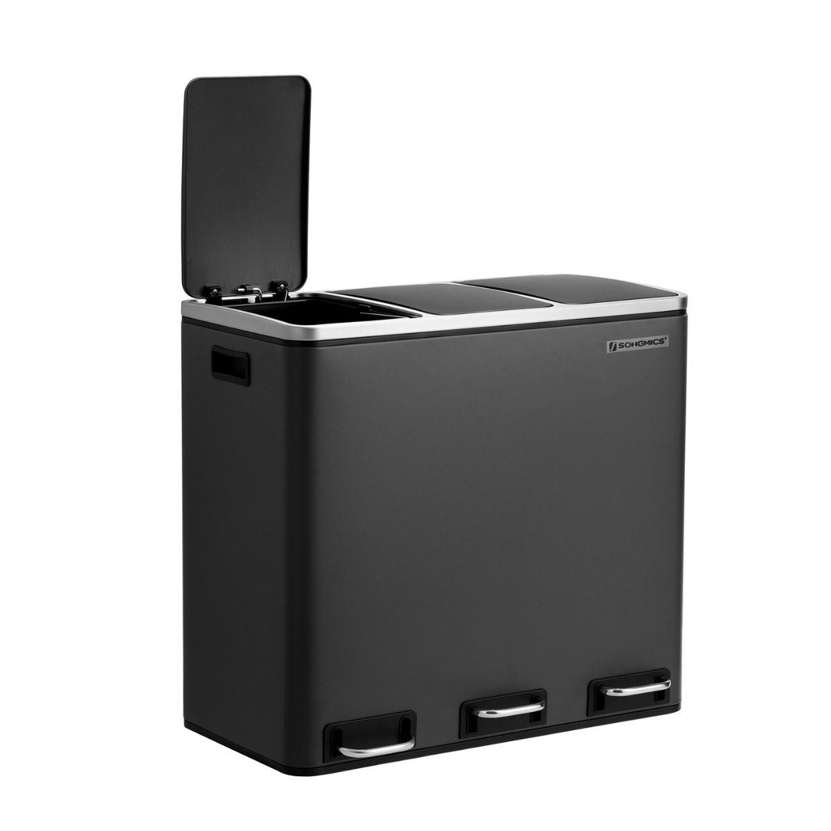 Poubelle de Tri 54L à Pédales Noires Calicosy - Mathon - 3