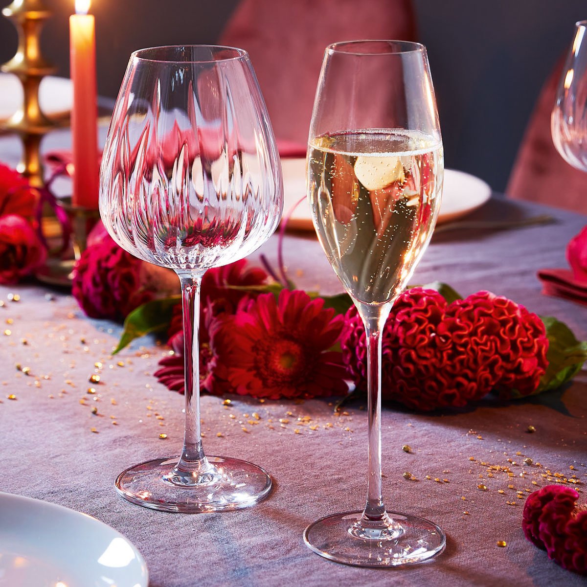 4 verres à pied 35 cl Swirly - Cristal d