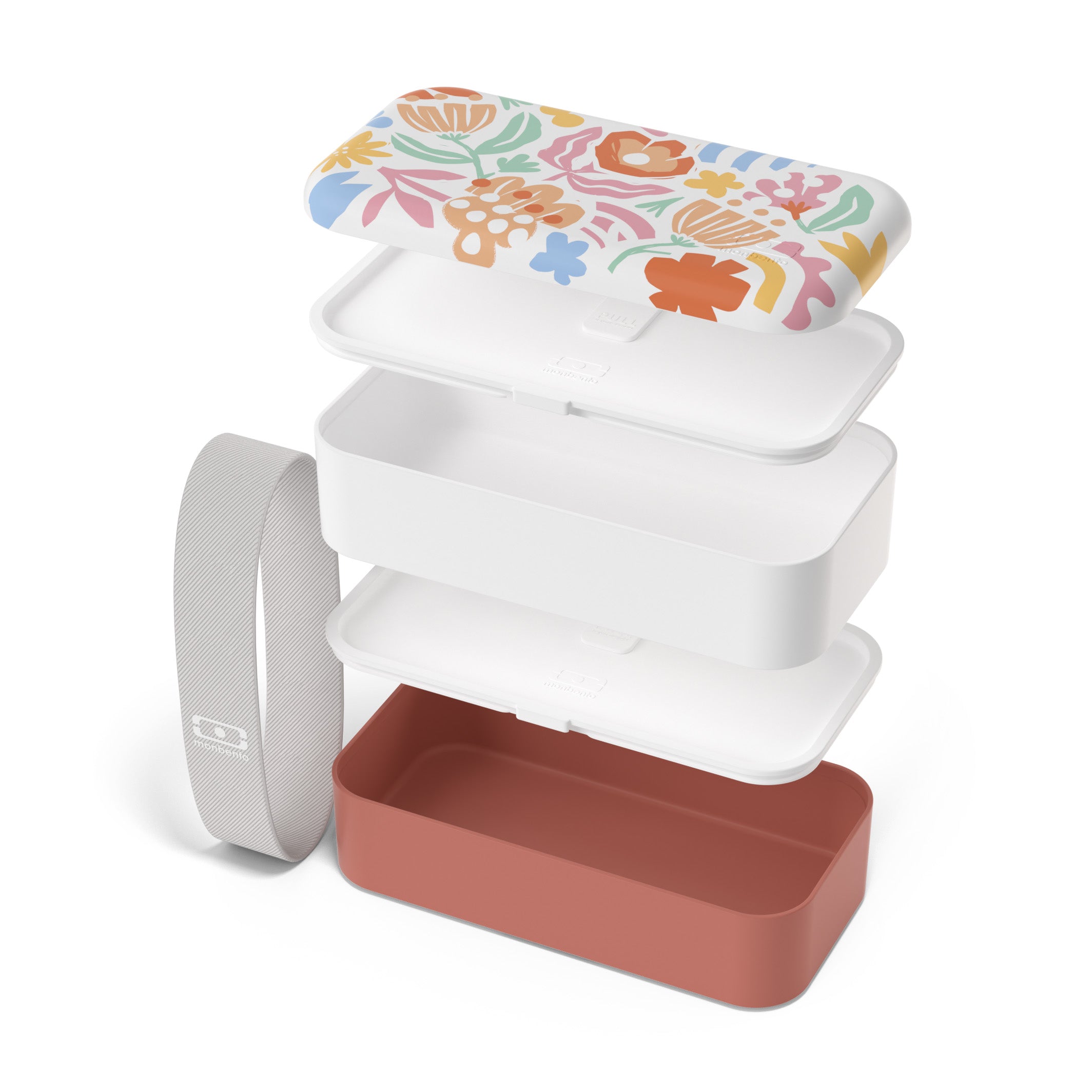 Lunch box 2 compartiments Original 1L Made in France rose Papercut Monbento - Mathon - 3