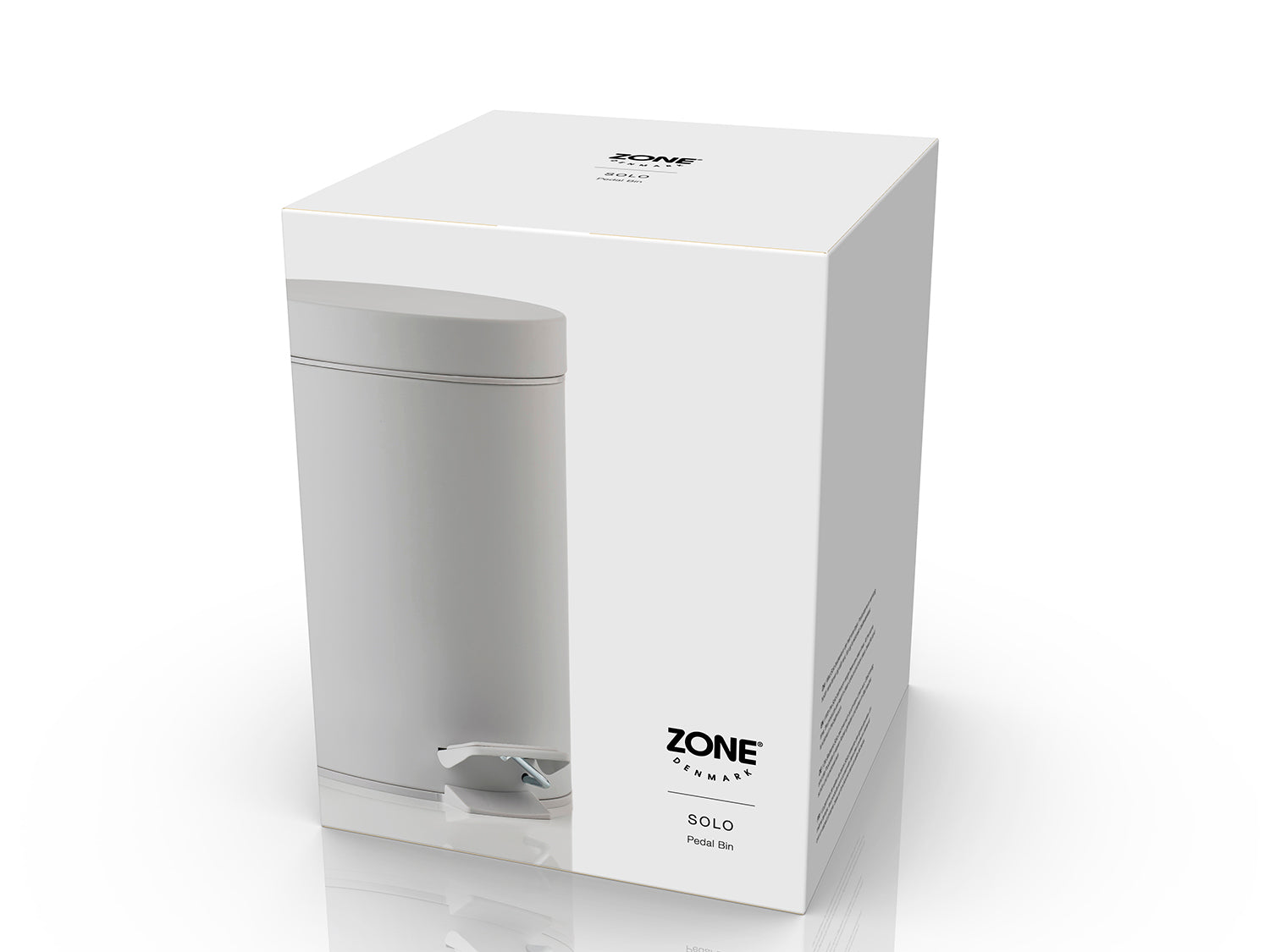 Poubelle à pédale Solo en Acier 18/8 Gris clair Zone Denmark - Mathon - 3