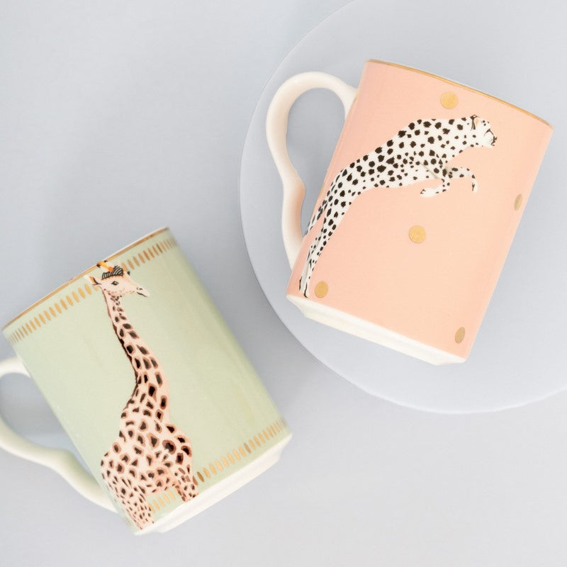 Carnival - Coffret 2 mugs 280ml - Guépard et Girafe Yvonne Ellen - Mathon - 4