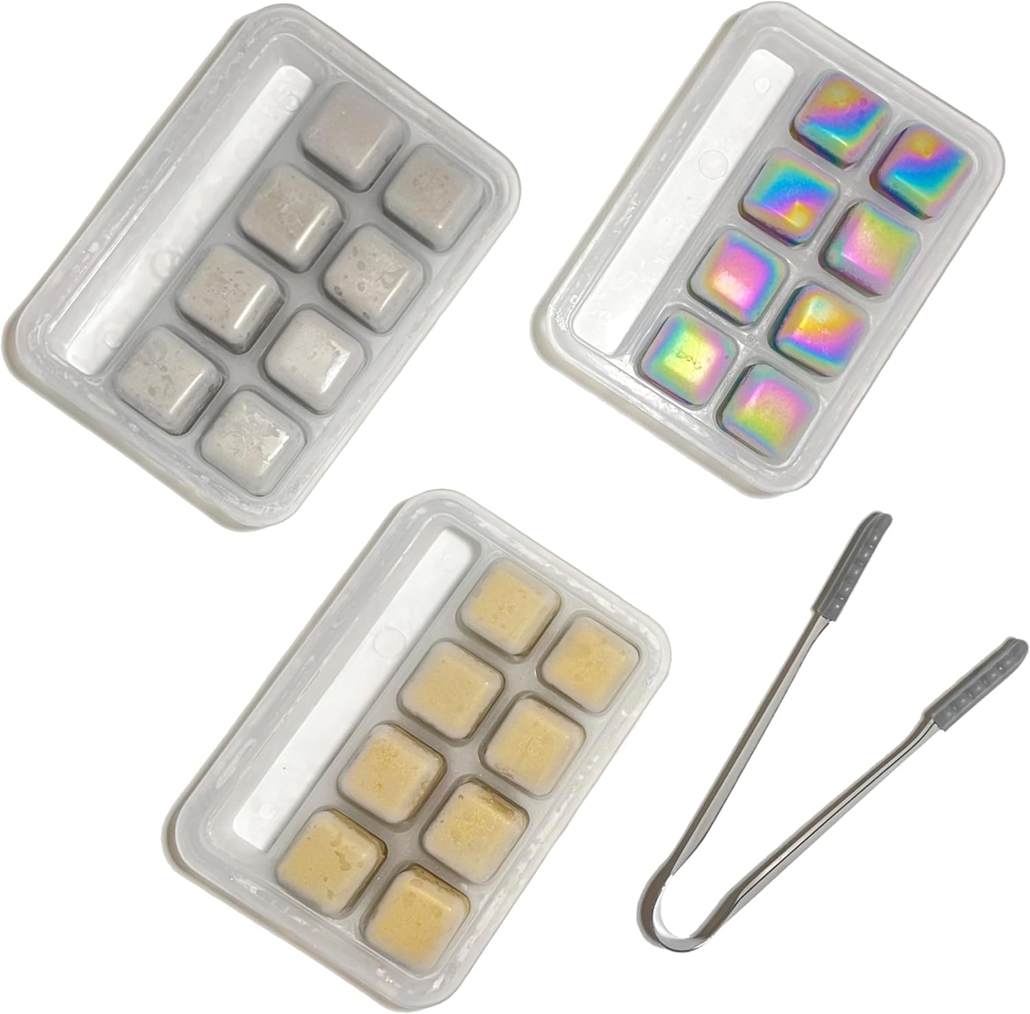 Lot de 8 pierres à whisky réutilisables en acier inoxydable Vendos85 - Mathon