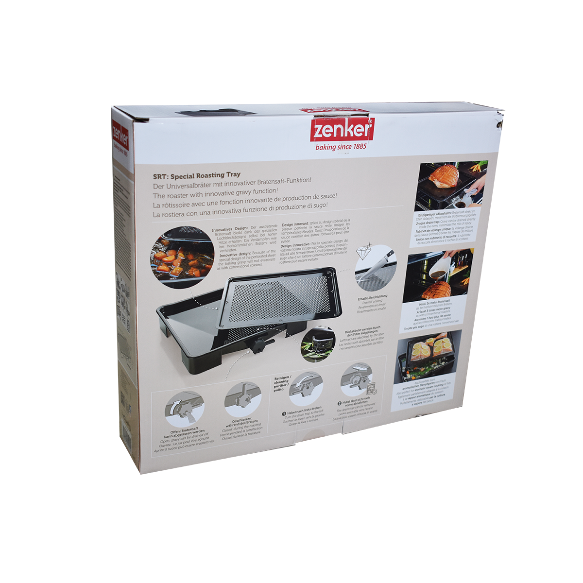 Plat de cuisson four pour rôti avec bac de récupération du jus de 3 litres 39 x 33 cm Zenker Special Cooking Zenker - Mathon - 7