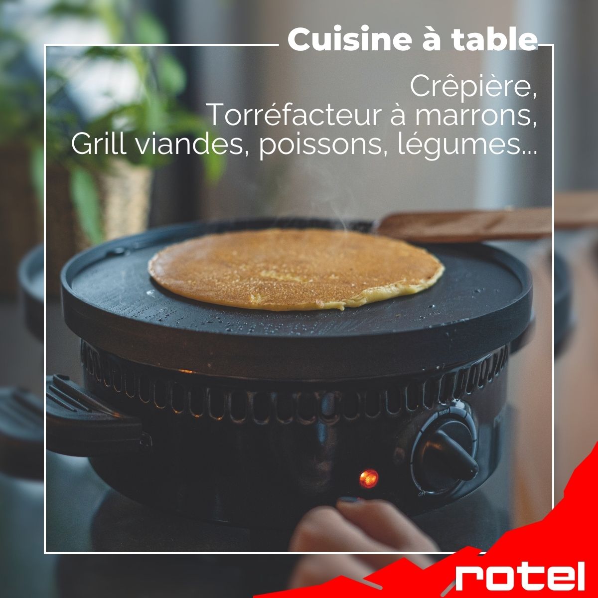 Torréfacteur à marrons, crêpière et grill électrique multifonctions Rotel Rotel - Mathon - 2