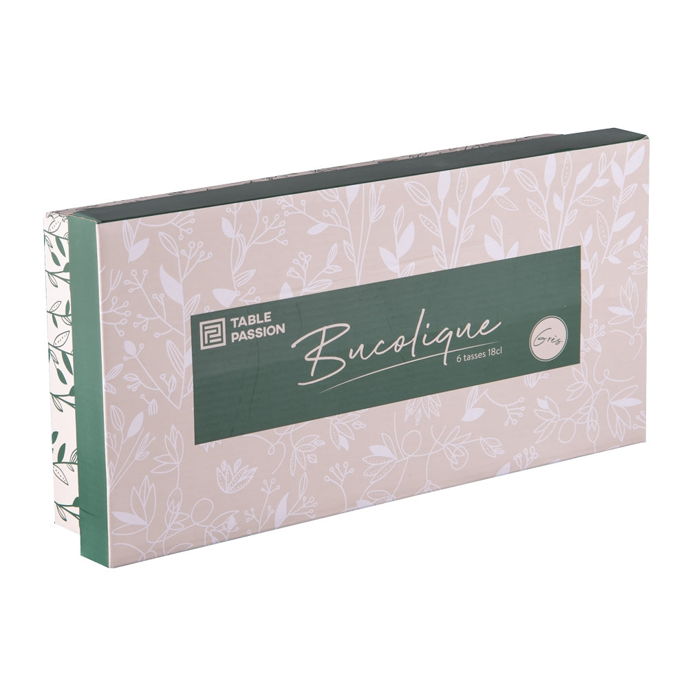 Coffret de 6 tasses Bucolique 18 cl Table passion - Mathon - 2