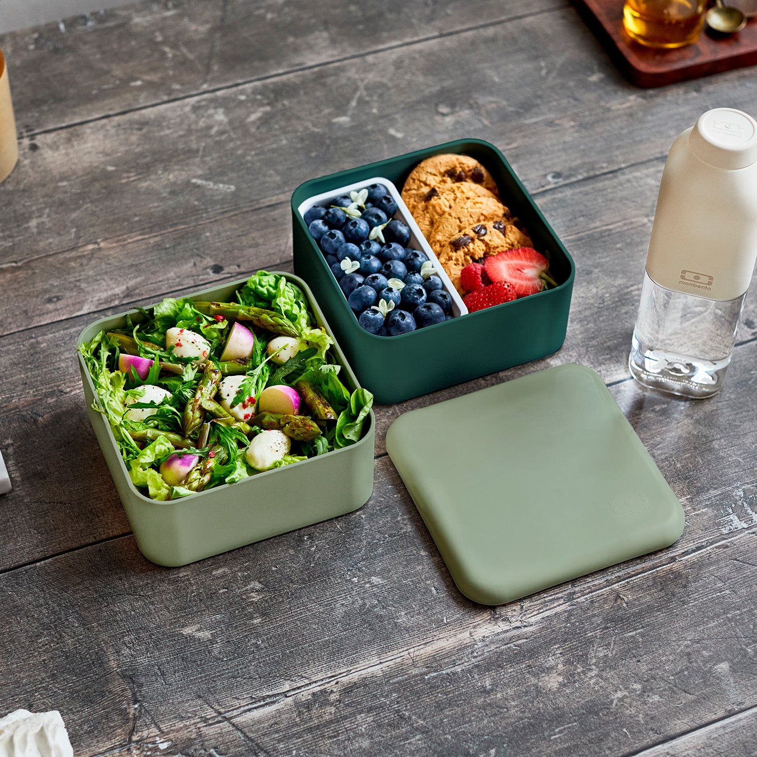 Lunch box 2 compartiments Square 1,7L Made in France Vert Bicolor Monbento - Mathon - 5