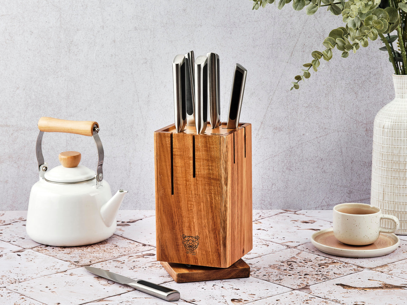 Lot de 7 couteaux de cuisine en inox noir D Björn - Mathon - 2