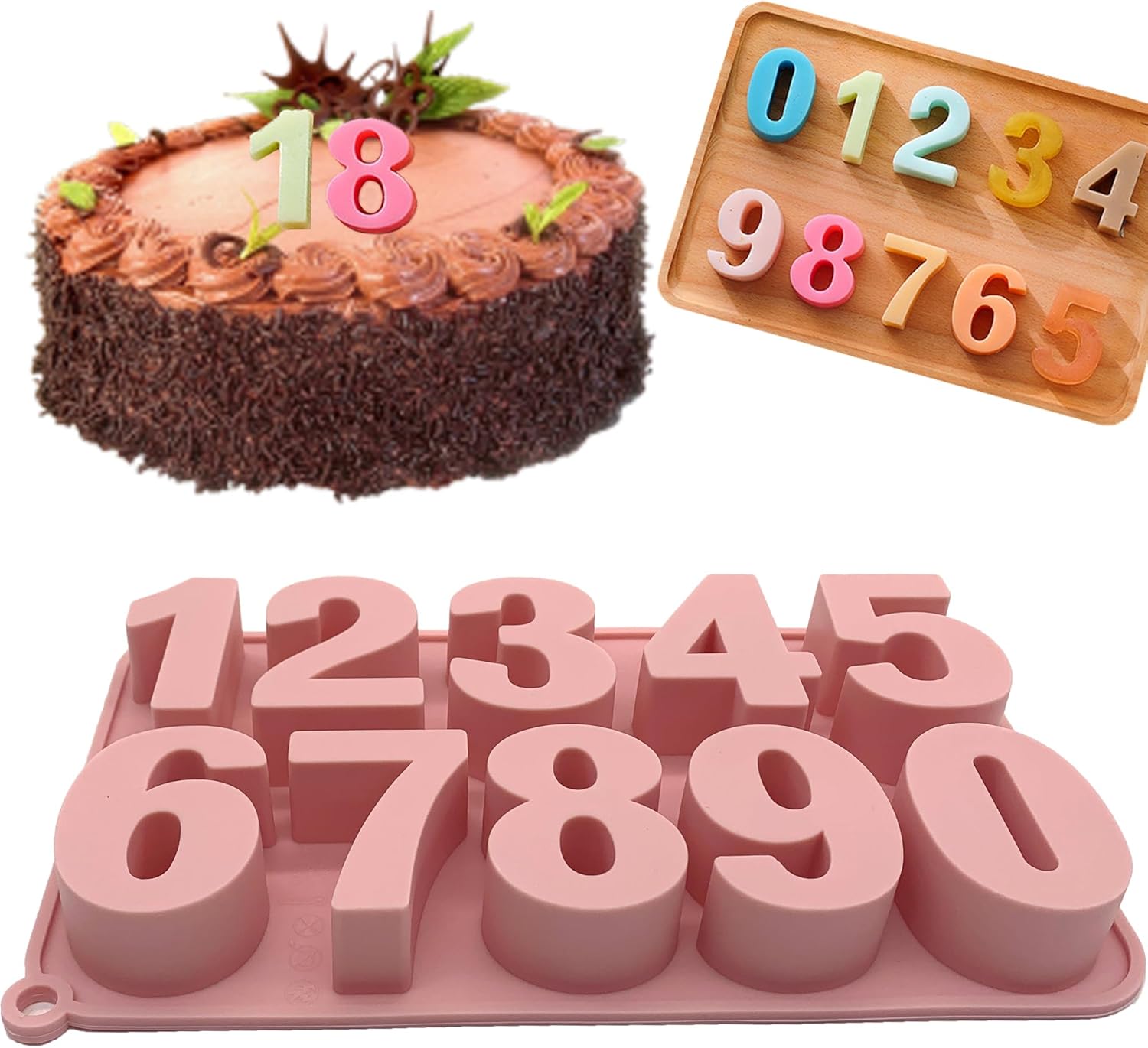 Moule à chocolats en silicone 0-9 Vendos85 - Mathon