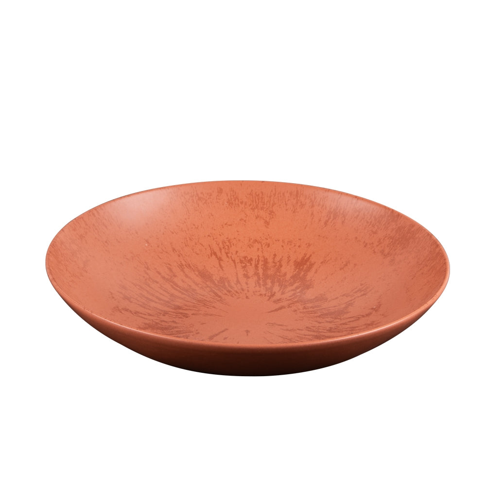 Assiette Creuse Onyx 22 cm Terracotta (lot de 6) Table passion - Mathon - 1