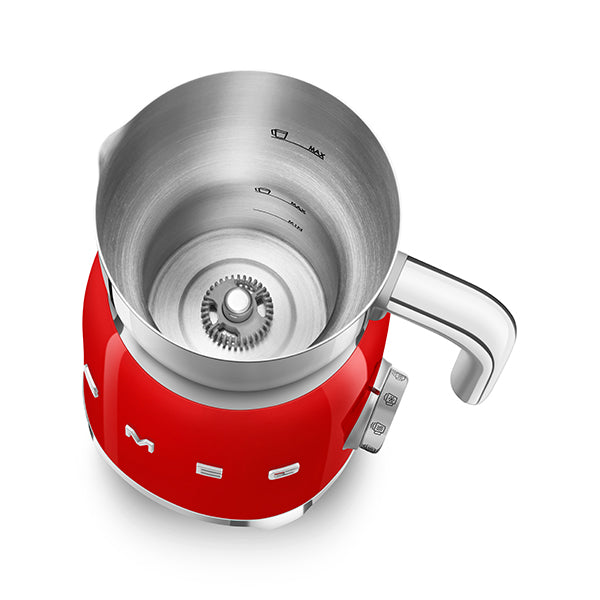 Chocolatière et mousseur de lait 500 W MFF11RDEU rouge Smeg - Mathon - 2