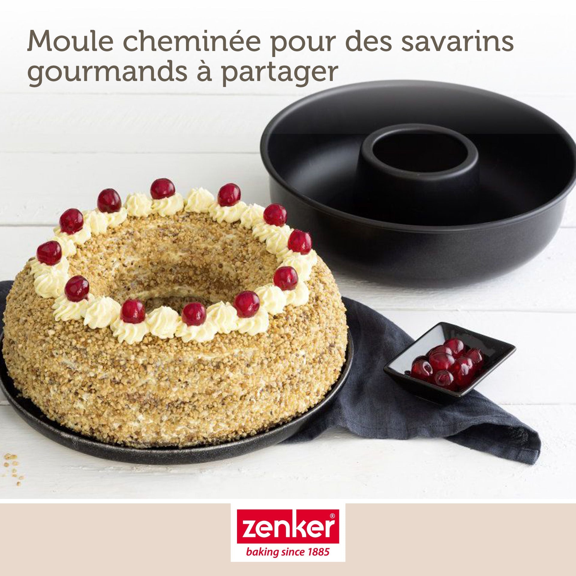 Set de moule à cakes 30,5 x 11,5 cm et moule à savarins 28 cm Zenker Black Metallic Zenker - Mathon - 5