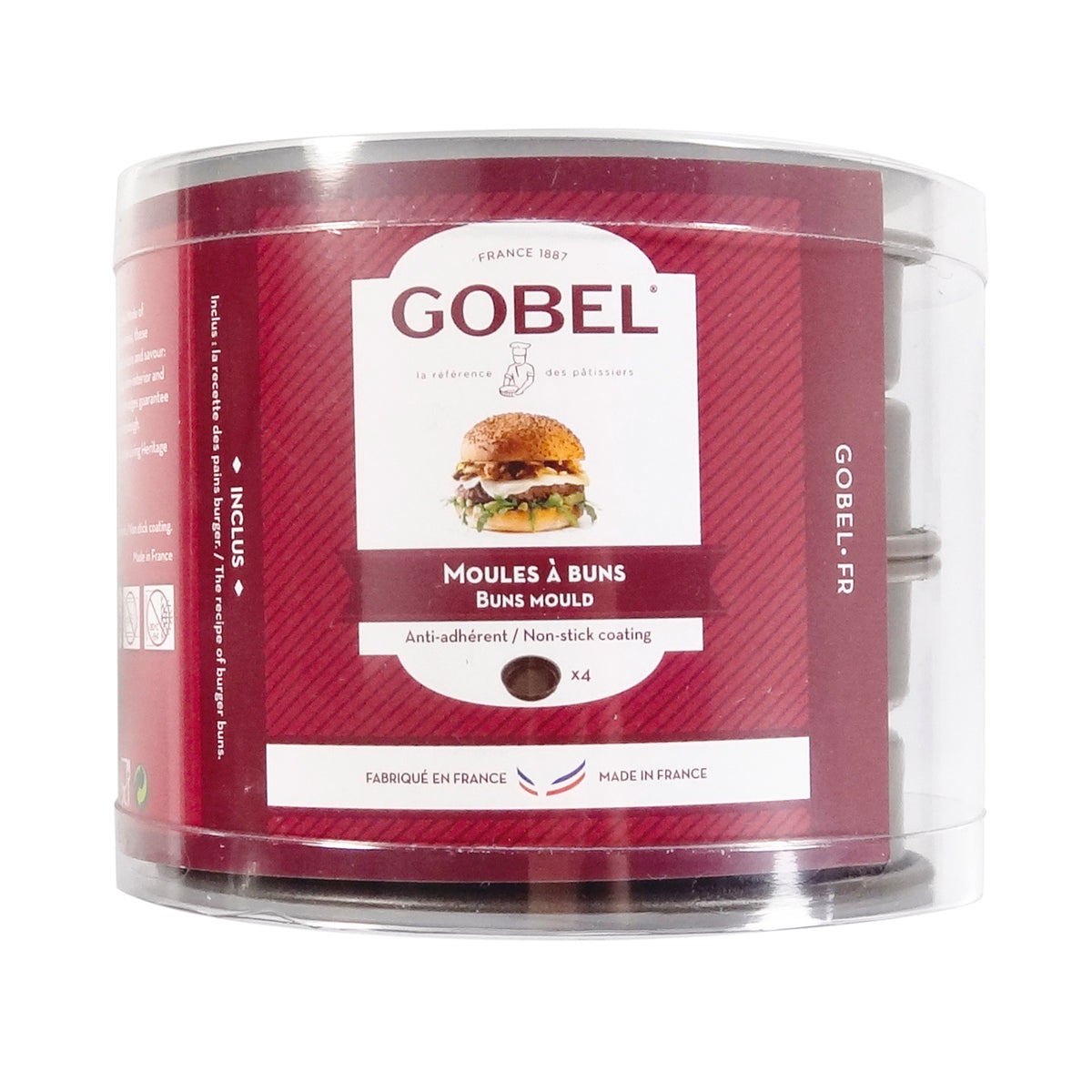 Boîte de 4 moules à pains burger 210910 Gobel - Mathon - 2