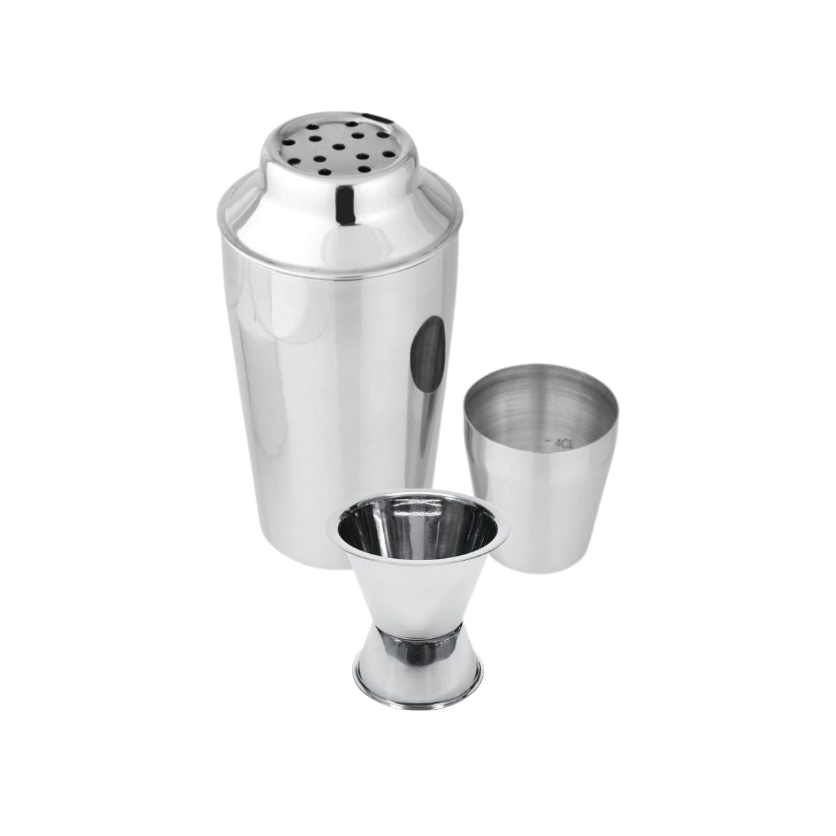 Set Shaker à cocktails en inox 400 ml et Doseur à alcool 2 cl et 4 cl  Bar Concept Fackelmann - Mathon - 1