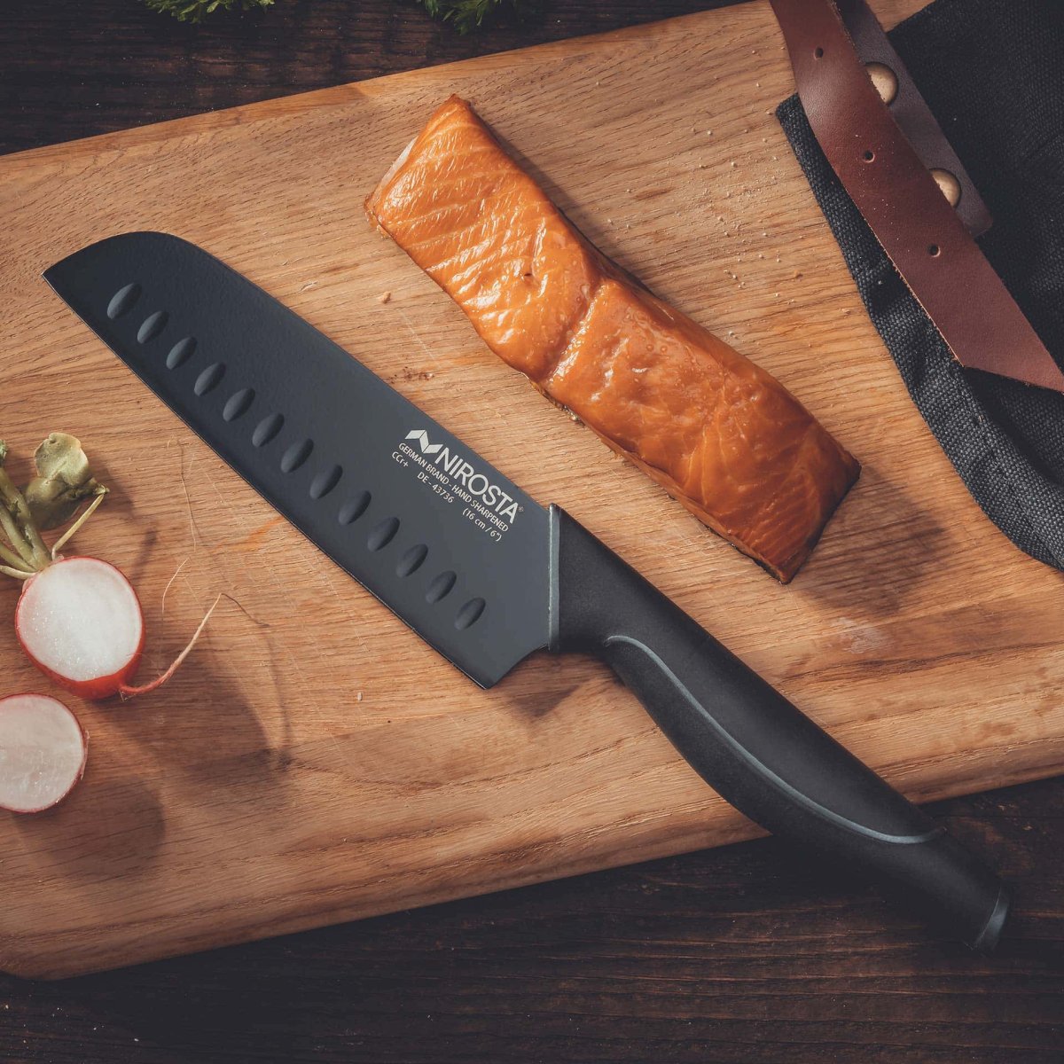 Couteau de cuisine Santoku lame de 16 cm  Black Edition Nirosta - Mathon - 2