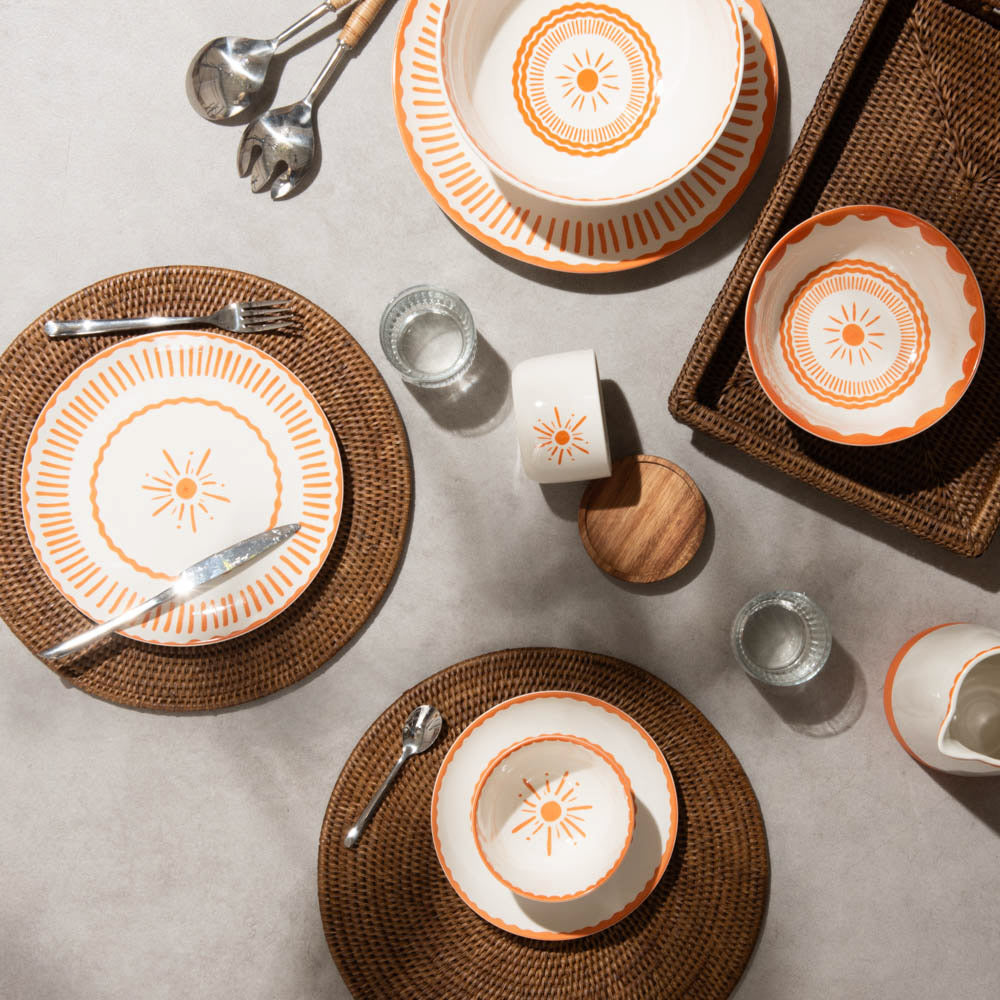 Assiette plate Tamara orange 27 cm (lot de 6) Table passion - Mathon - 3