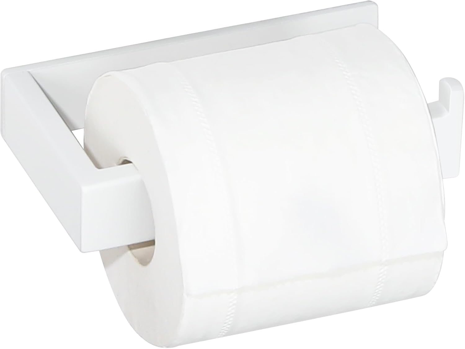 Porte-papier toilette acier blanc droit autocollant Vendos85 - Mathon