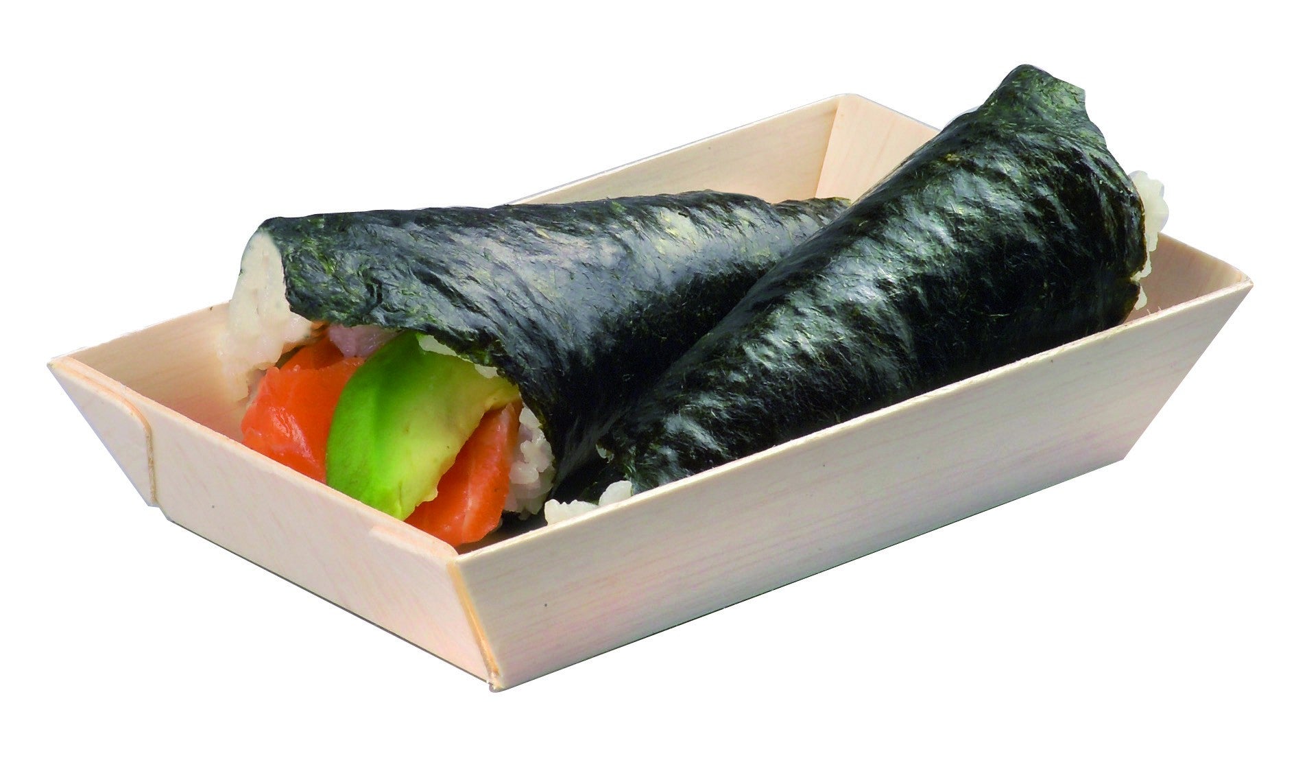 100Pcs - Barquette rectangulaire en bois "Samouraï"  155x85x28mm FirstPack - Mathon - 3