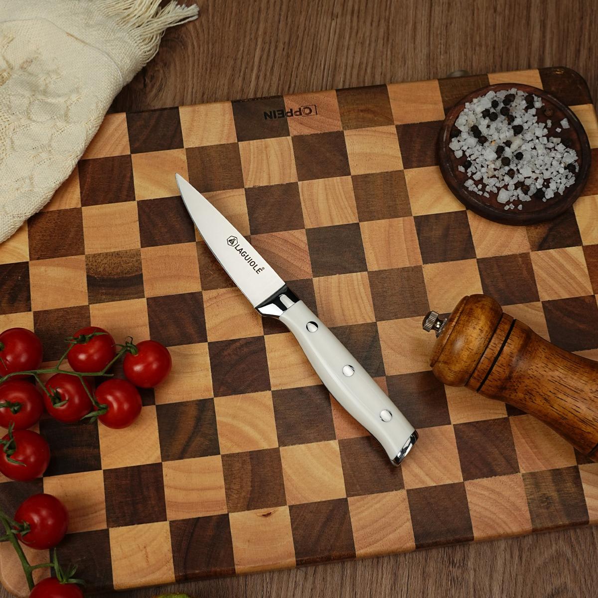 Couteau à légumes blanc 20cm - "Elégance" Laguiole Cuisson - Mathon - 3