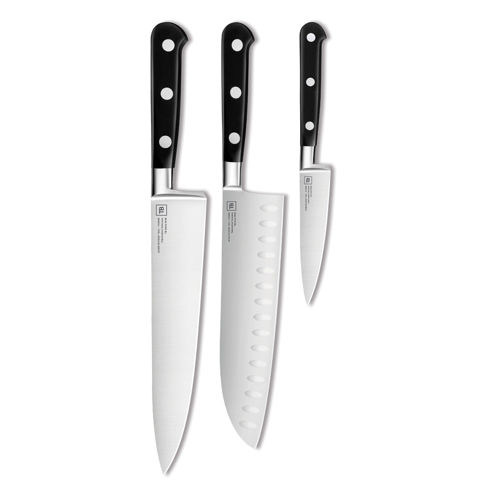 Coffret de 3 couteaux Maestro office santoku cuisine Tarrerias Bonjean - Mathon - 1