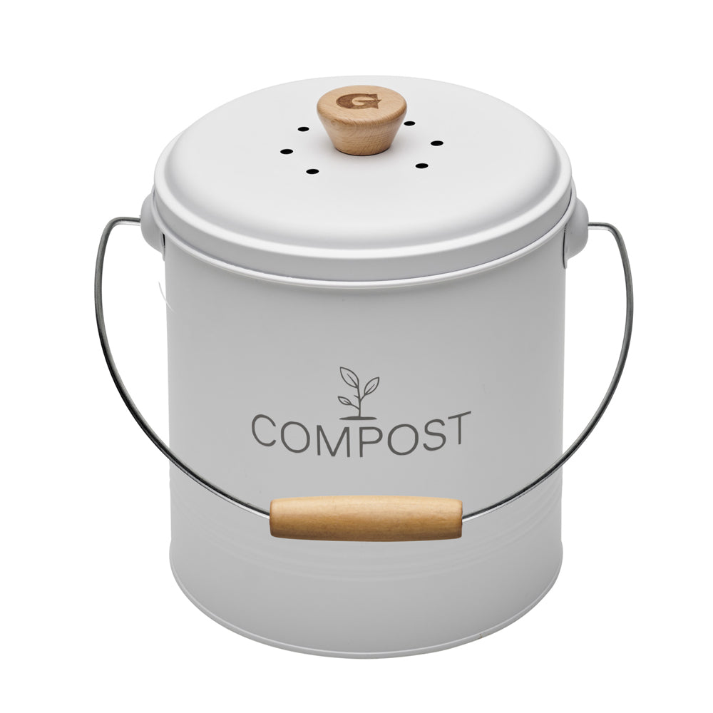 Seau compost rond blanc 4,5L Guillouard - Mathon - 1
