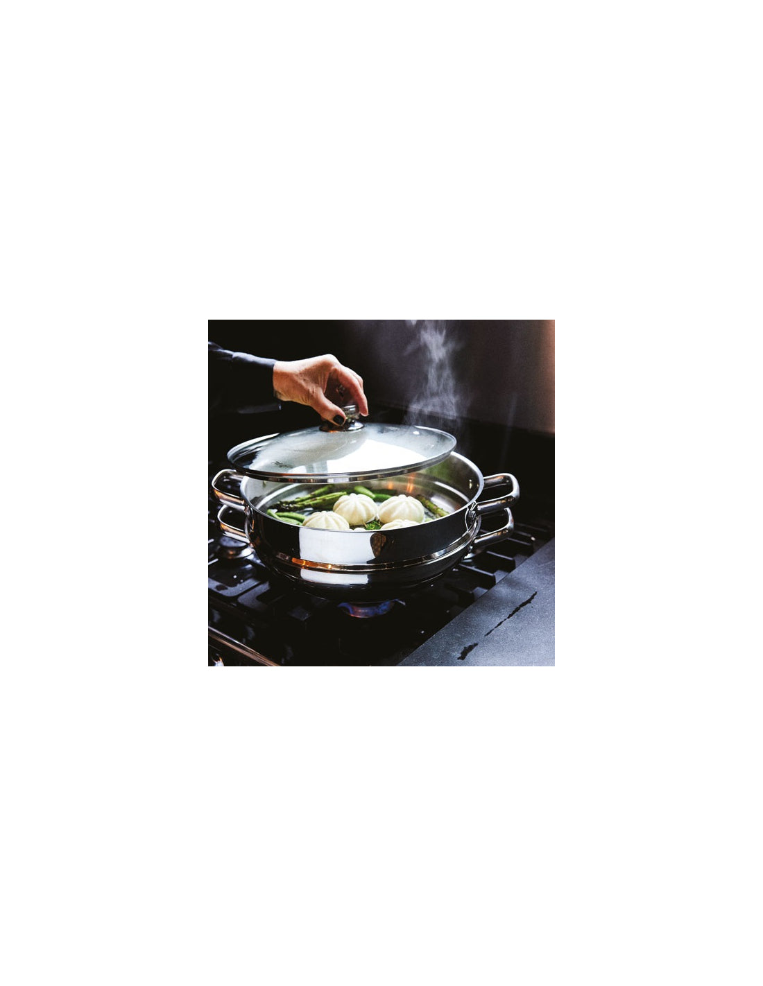 Wok 2-en-1 - Baumalu - Tous Feux Dont Induction - Couvercle Verre - 32 Cm Baumalu - Mathon - 3