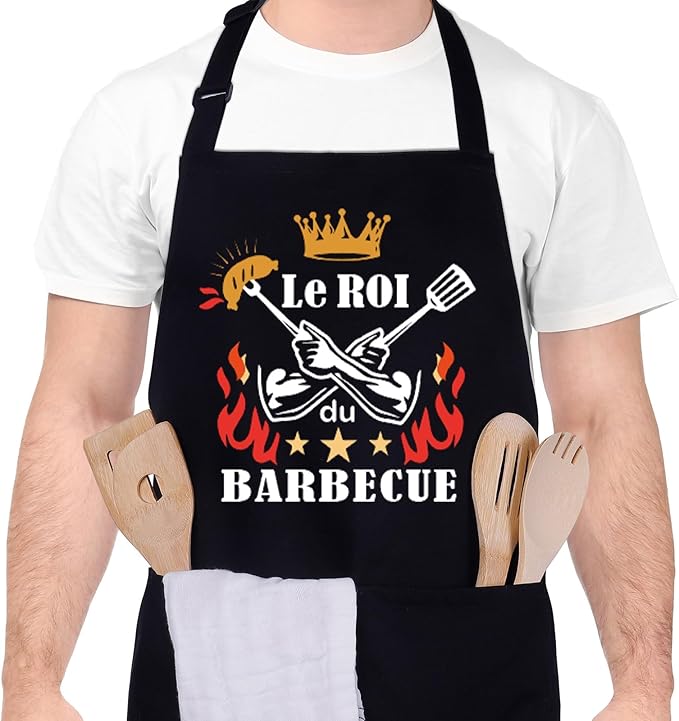 Tablier BBQ Homme « Le ROI du BARBECUE » Vendos85 - Mathon