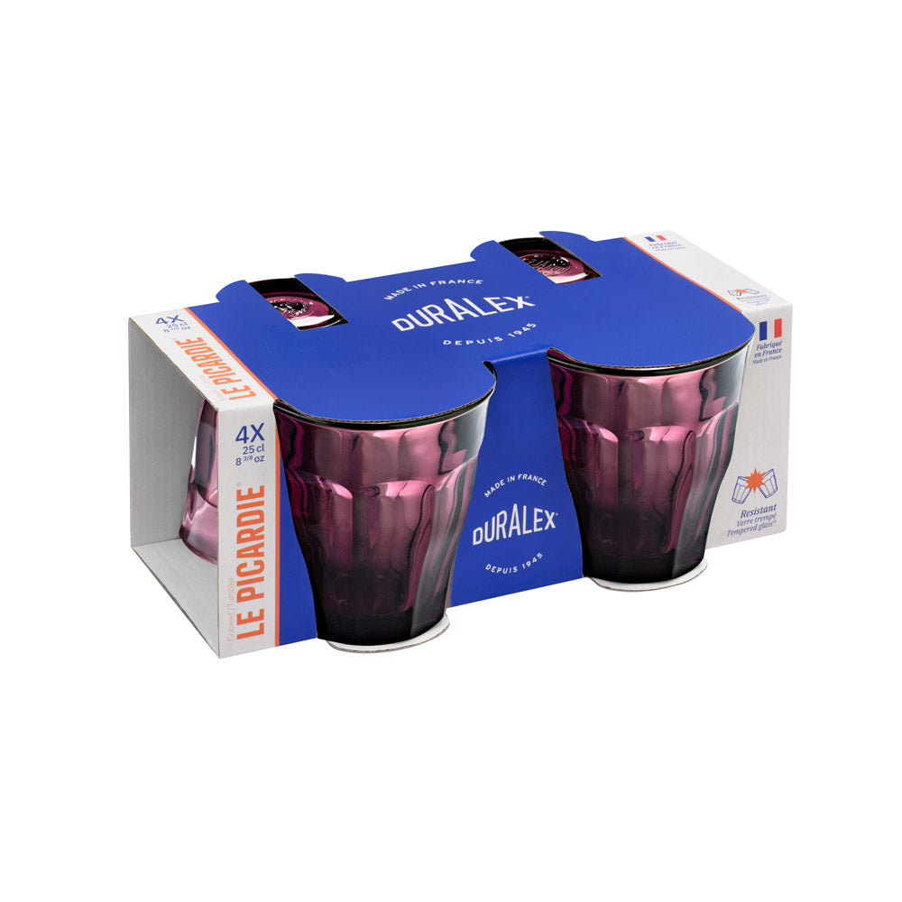 Gobelet Picardie prune 25 cl (lot de 4) Trend