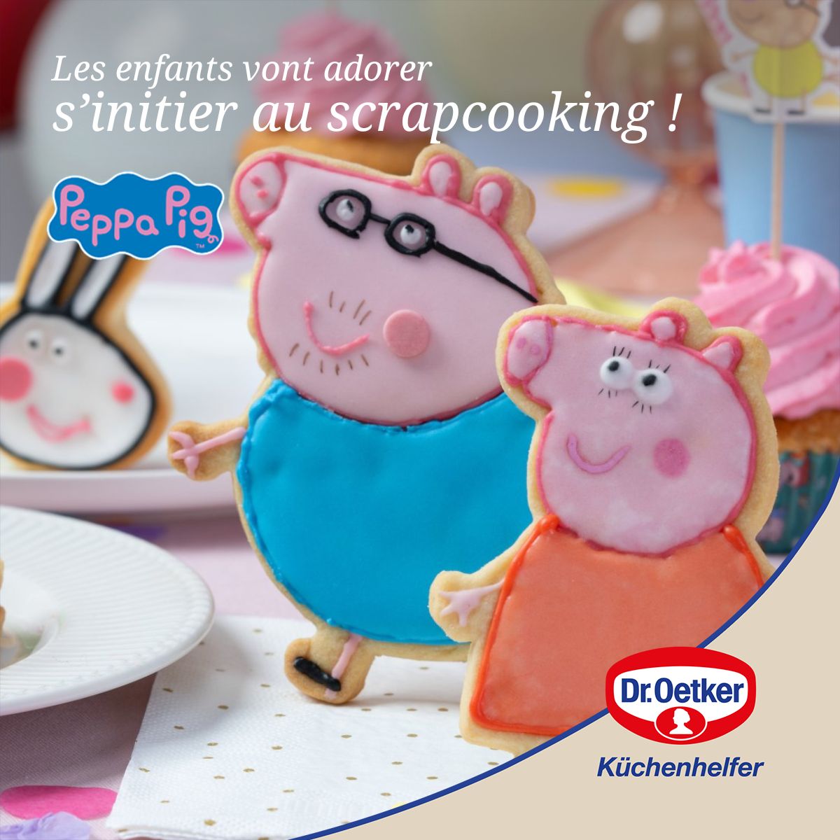 Set de 4 tampons et emporte-pièces pour enfants Dr. Oetker Peppa Pig Dr. Oetker - Mathon - 2