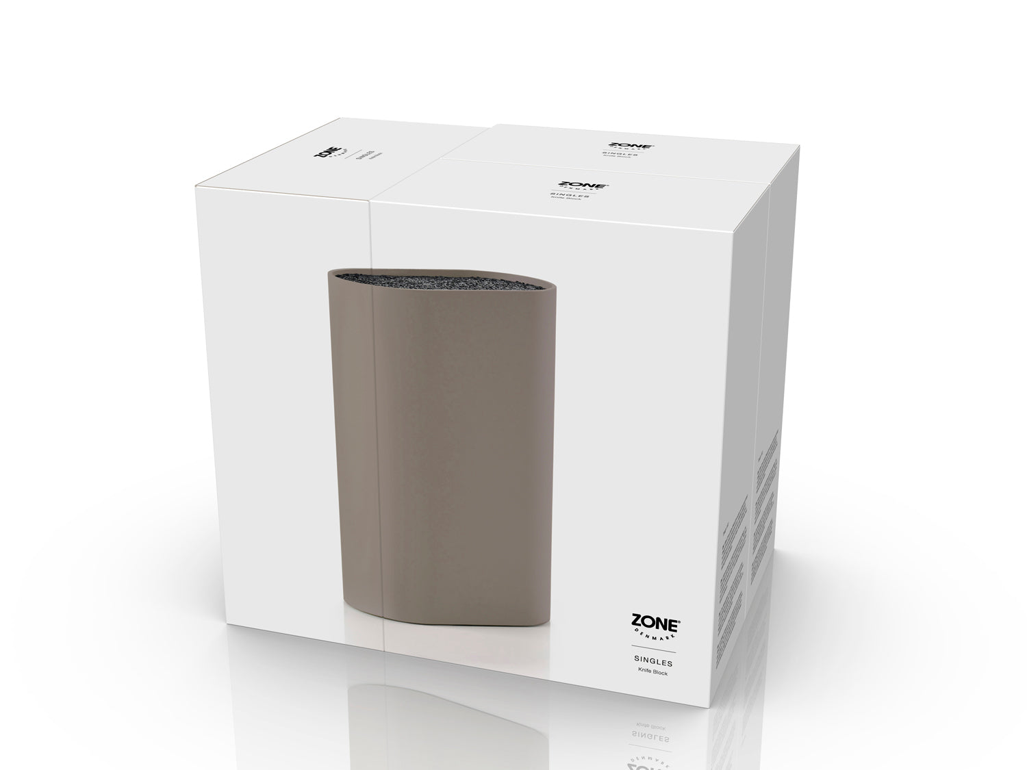 Bloc couteaux SINGLES en polypropylène et élastomère thermoplastique Taupe Zone Denmark - Mathon - 4