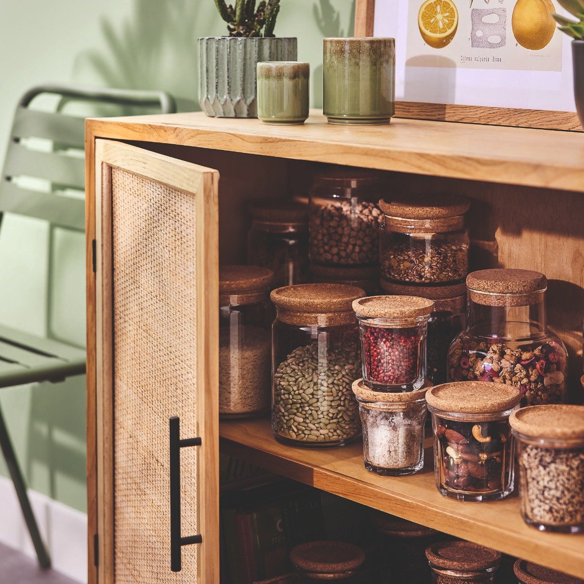 Lot de 3 pots à épices Storing box Cork - Luminarc - En verre avec bouchon liège - 42cl + 31cl + 18cl Luminarc - Mathon - 2