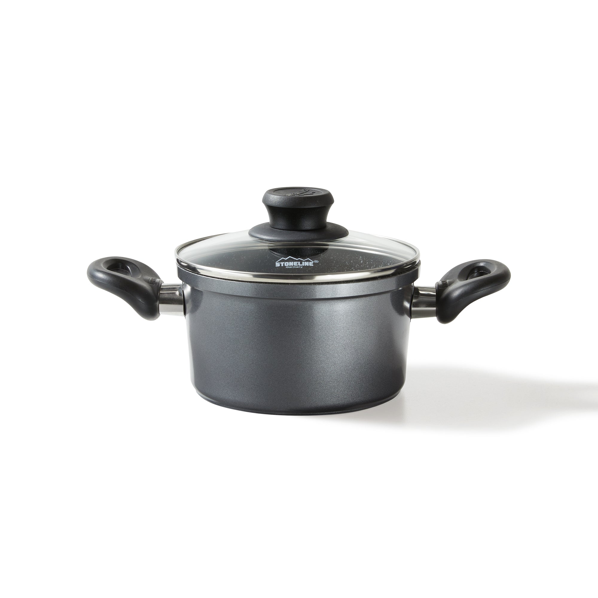 Faitout 16 cm, avec couvercle en verre Stoneline - Mathon - 1