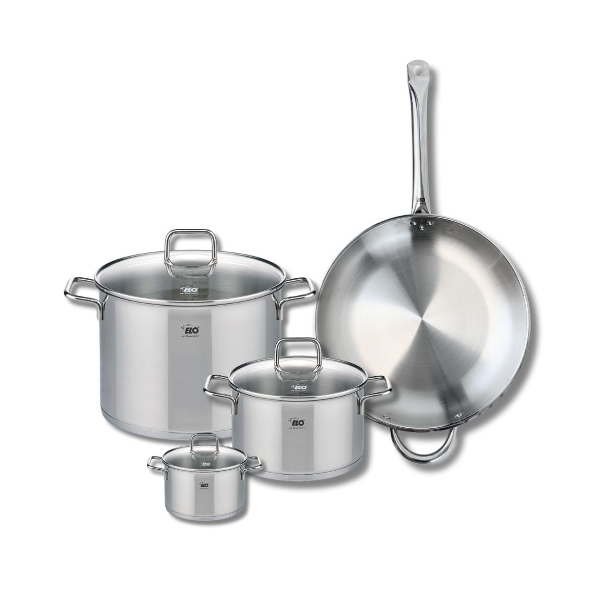 Set de 1 Poêle de cuisson 32 cm et 3 faitouts 12, 20 et 26 cm  Profi Citrin Elo - Mathon - 1